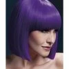 Smiffys USA Wigs & Beards Fever Lola Women's Purple Wig Blunt Cut Bob With Fringe