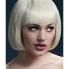 Smiffys USA Fever Mia Women's Blonde Wig Short Bob With Fringe