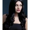 Smiffys USA Fever Rhianne Women's Black Wig Long Soft Curl 1 Smiffys USA Fever Rhianne Women's Black Wig Long Soft Curl