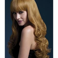 Smiffys USA Wigs & Beards Isabelle Fever Women's Auburn Wig Long Soft Curl & Fringe