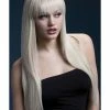 Smiffys USA Jessica Fever Women's Blonde Wig Long With Fringe 2 Smiffys USA Jessica Fever Women's Blonde Wig Long With Fringe
