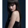 Smiffys USA Jessica Fever Women's Brown Straight Wig Long Soft Curl & Fringe Wigs & Beards 1 Smiffys USA Jessica Fever Women's Brown Straight Wig Long Soft Curl & Fringe Wigs & Beards