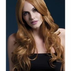Smiffys USA Khloe Fever Women's Auburn Wig Long Wave