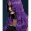 Smiffys USA Khloe Fever Women's Neon Purple Wig Long Wave 1 Smiffys USA Khloe Fever Women's Neon Purple Wig Long Wave