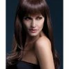 Smiffys USA Wigs & Beards Fever Sienna Women's Brown Wig Long With Fringe
