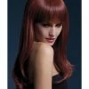 Smiffys USA Wigs & Beards Fever Sienna Women's Auburn Wig Long With Fringe