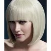 Smiffys USA Elise Women's Blonde Fever Wig Sleek Bob With Fringe Wigs & Beards