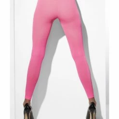 Smiffys USA Accessories 80s Opaque Women's Neon Pink Footless Tights