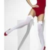 Smiffys USA Accessories Opaque Women's White Hold-Ups With White Bows