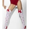 Smiffys USA Opaque Women's White Hold-Ups With Red Hearts