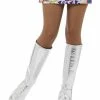 Smiffys USA 1960's Costumes 60s GoGo White Women's Boot Covers