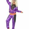 Smiffys USA 80s Retro Womens Purple Shell Suit Costumes 2 Smiffys USA 80s Retro Womens Purple Shell Suit Costumes