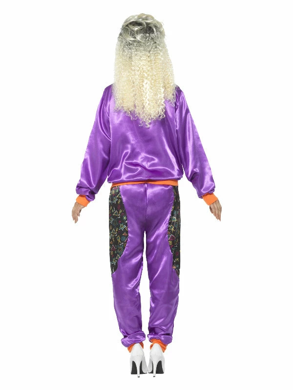 Smiffys USA 80s Retro Womens Purple Shell Suit Costumes 5 Smiffys USA 80s Retro Womens Purple Shell Suit Costumes