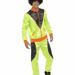 Smiffys USA 80s Retro Men's Neon Green Shell Suit Costume