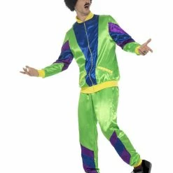 Smiffys USA 80s Height Of Fashion Shell Suit Men's Green Costume