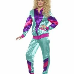 Smiffys USA Costumes 80s Height Of Fashion Women's Bright Shell Suit Costume 6 Smiffys USA Costumes 80s Height Of Fashion Women's Bright Shell Suit Costume