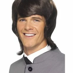 Smiffys USA 60s Male Mod Wig Men's Brown