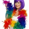 Smiffys USA Feather Boa Rainbow Women's