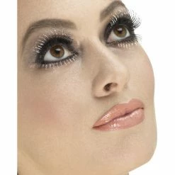 Smiffys USA Eyelashes, Silver Makeup & SFX