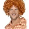 Smiffys USA Curly Afro Wig Adult Ginger 1970's Costumes