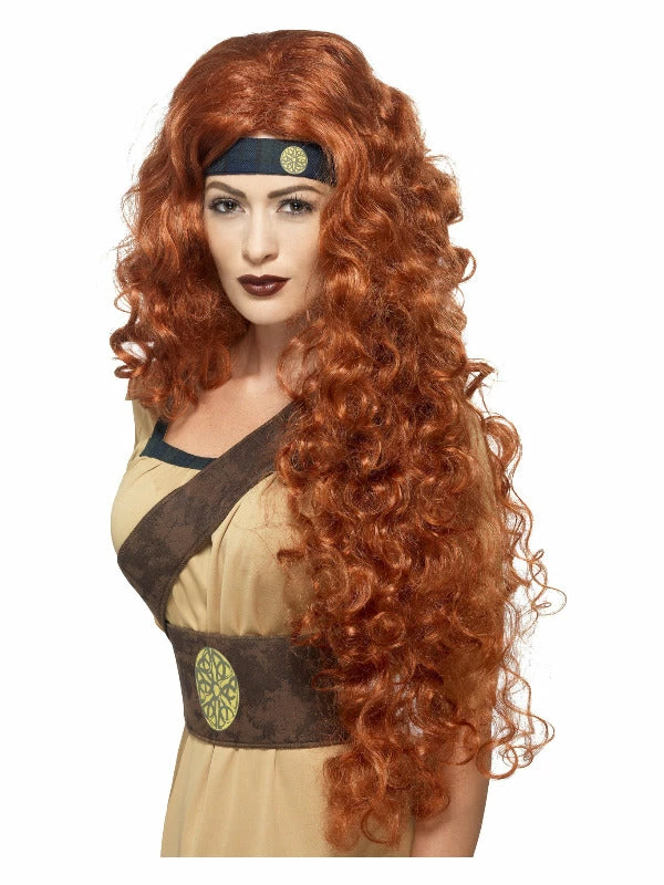 Smiffys USA Medieval Warrior Queen Auburn Women's Wig Wigs & Beards 3 Smiffys USA Medieval Warrior Queen Auburn Women's Wig Wigs & Beards