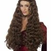 Smiffys USA Medieval Princess Women's Brown Wig Wigs & Beards 2 Smiffys USA Medieval Princess Women's Brown Wig Wigs & Beards