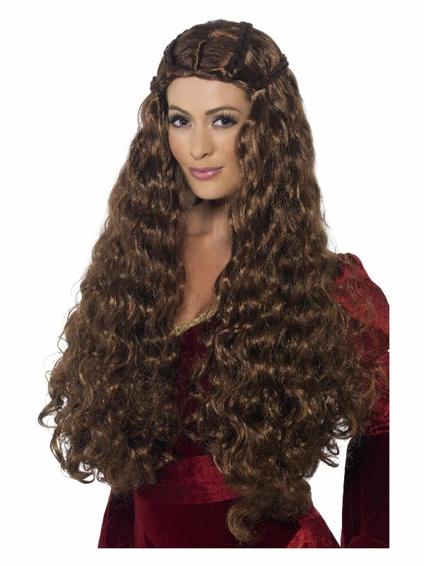 Smiffys USA Medieval Princess Women's Brown Wig Wigs & Beards 3 Smiffys USA Medieval Princess Women's Brown Wig Wigs & Beards