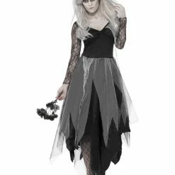 Smiffys USA Costumes Graveyard Bride Women's Black & Grey Costume