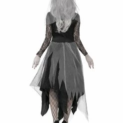 Smiffys USA Costumes Graveyard Bride Women's Black & Grey Costume 7 Smiffys USA Costumes Graveyard Bride Women's Black & Grey Costume