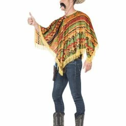 Smiffys USA Mexican Poncho & Moustache Adult Costumes