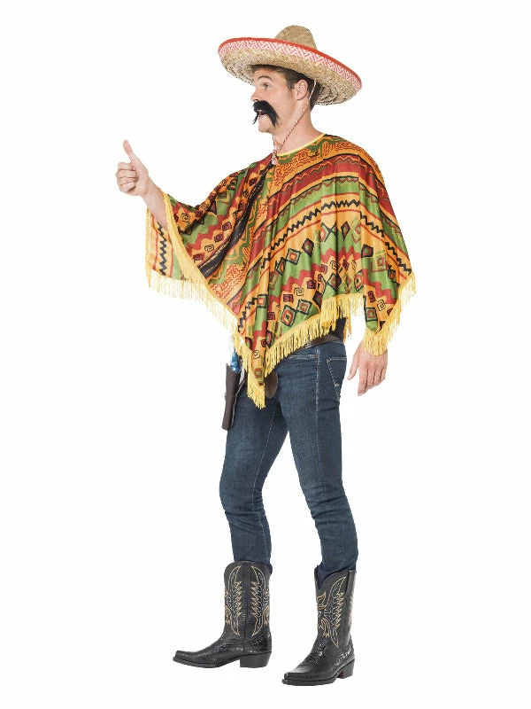 Smiffys USA Mexican Poncho & Moustache Adult Costumes 4 Smiffys USA Mexican Poncho & Moustache Adult Costumes