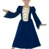 Smiffys USA Costumes Tudor Princess Girl Royal Blue Costume 2 Smiffys USA Costumes Tudor Princess Girl Royal Blue Costume
