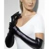 Smiffys USA Gloves Women's Long Black Wet Look Accessories