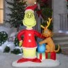 Gemmy Decorations & Props The Grinch & Max With Presents 6ft Airblown Christmas Yard Decoration 2 Gemmy Decorations & Props The Grinch & Max With Presents 6ft Airblown Christmas Yard Decoration