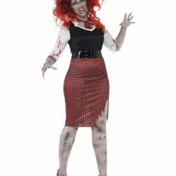 Smiffys USA Costumes Zombie School Girl Curves Women's Costume Plus Size