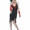 Smiffys USA Costumes Zombie Evil Madame Dalmatian Black & White Costume
