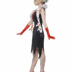 Smiffys USA Costumes Zombie Evil Madame Dalmatian Black & White Costume