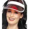 Smiffys USA 80s Sun Visor Women's Red Hats & Headpieces