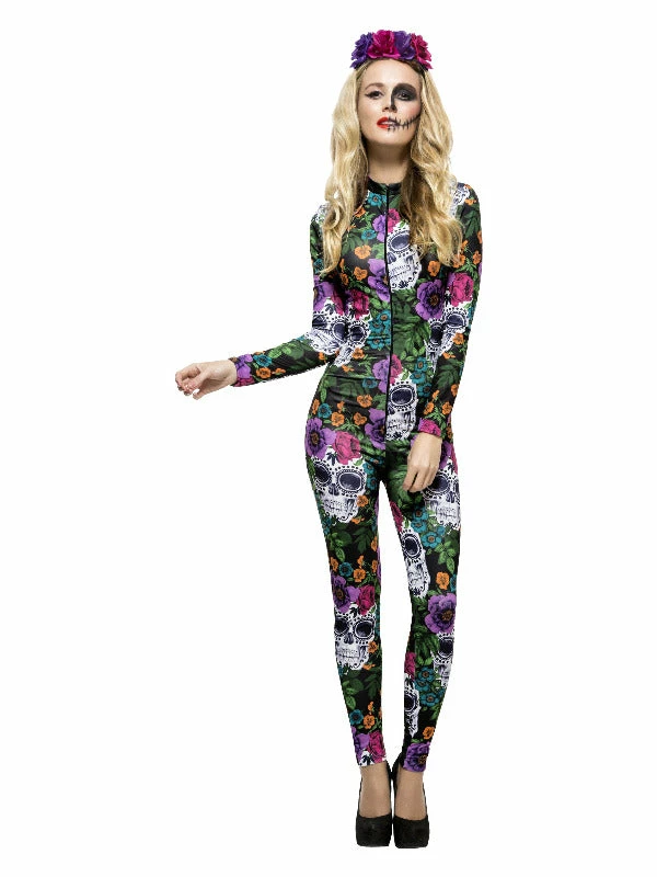 Smiffys USA Costumes Day Of The Dead Women's Fever Costume 3 Smiffys USA Costumes Day Of The Dead Women's Fever Costume