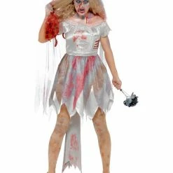 Smiffys USA Costumes Zombie Bride Women's Costume