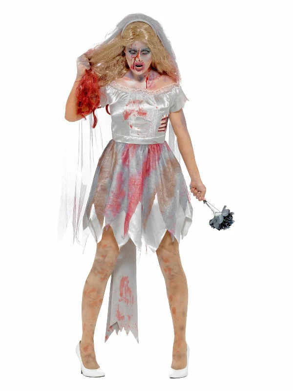 Smiffys USA Costumes Zombie Bride Women's Costume 3 Smiffys USA Costumes Zombie Bride Women's Costume