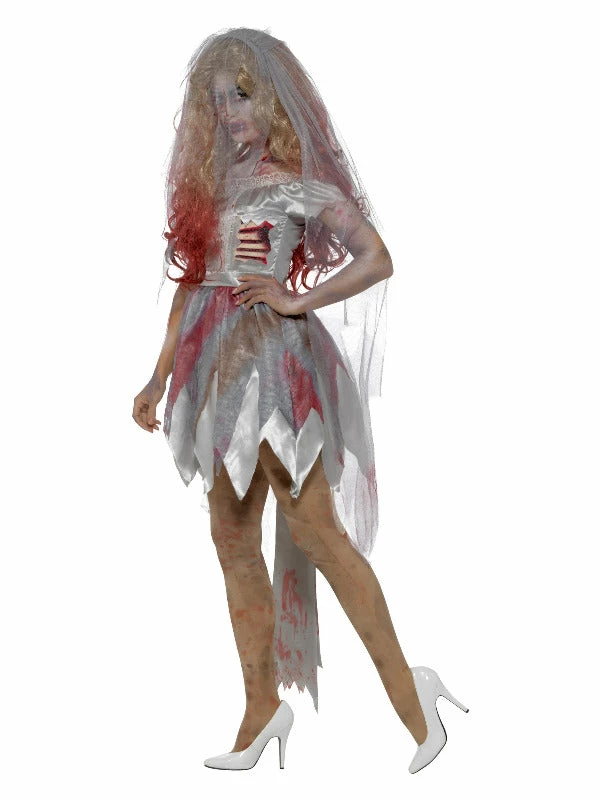 Smiffys USA Costumes Zombie Bride Women's Costume 4 Smiffys USA Costumes Zombie Bride Women's Costume