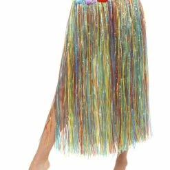 Smiffys USA Hawaiian Hula Skirt With Flowers Multi Coloured Accessories