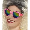 Smiffys USA Accessories 80s Pink Women's Heart Specs