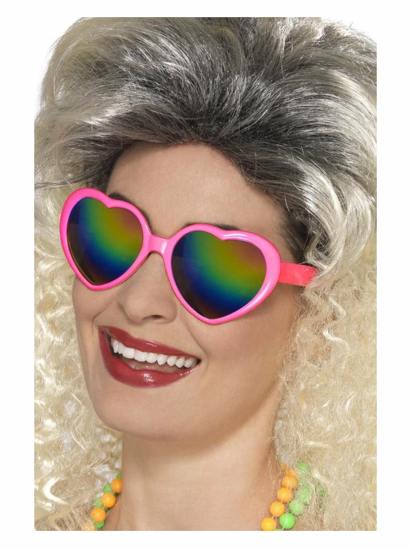 Smiffys USA Accessories 80s Pink Women's Heart Specs 3 Smiffys USA Accessories 80s Pink Women's Heart Specs