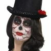 Smiffys USA Day Of The Dead Top Hat Adult Hats & Headpieces 1 Smiffys USA Day Of The Dead Top Hat Adult Hats & Headpieces