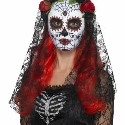 Smiffys USA Masks Day Of The Dead Senorita Mask Women's