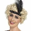 Smiffys USA 20s Flapper Headband Women Black Feather 1920's Costumes