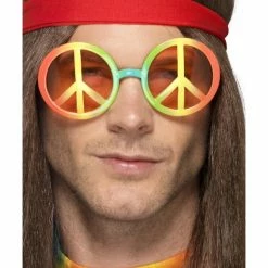 Smiffys USA 60s Hippie Specs Multi Coloured