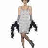 Smiffys USA 20's Flapper Women's Silver Costume Costumes 2 Smiffys USA 20's Flapper Women's Silver Costume Costumes